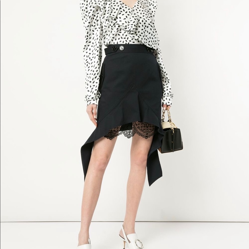 Self-Portrait Printed Flared Blouse - image 4